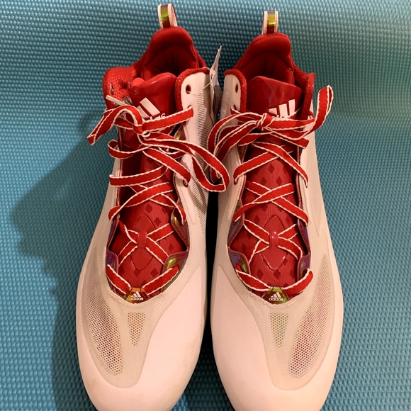 Adidas RGIII RG3 Size 15 Quick Frame Men's Football Cleats White Red C76205 - Picture 3 of 11